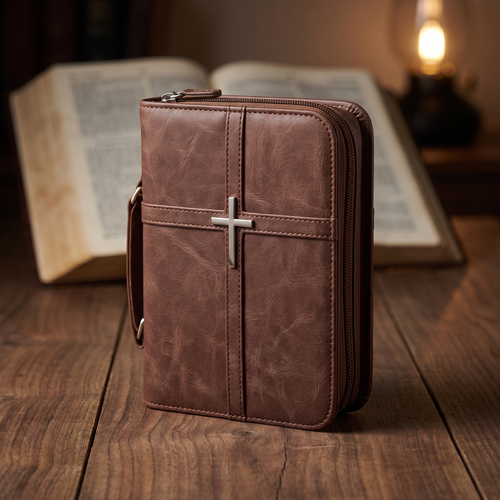 Faith Keeper Bible Case in brown